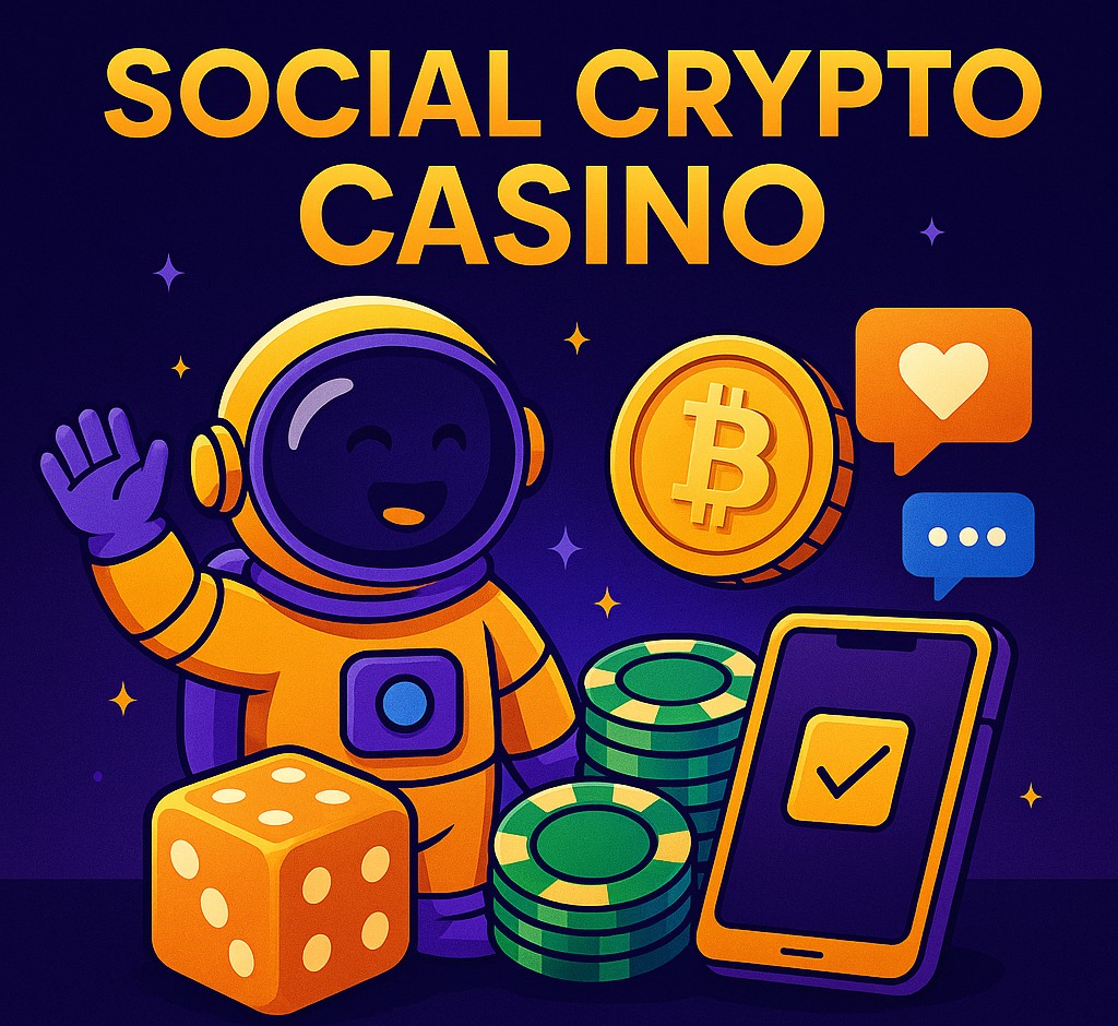 Social Crypto Casino Illustration